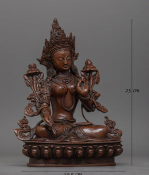 White Tara Nepalese Artwork Statue | Essence of Peace and Healing