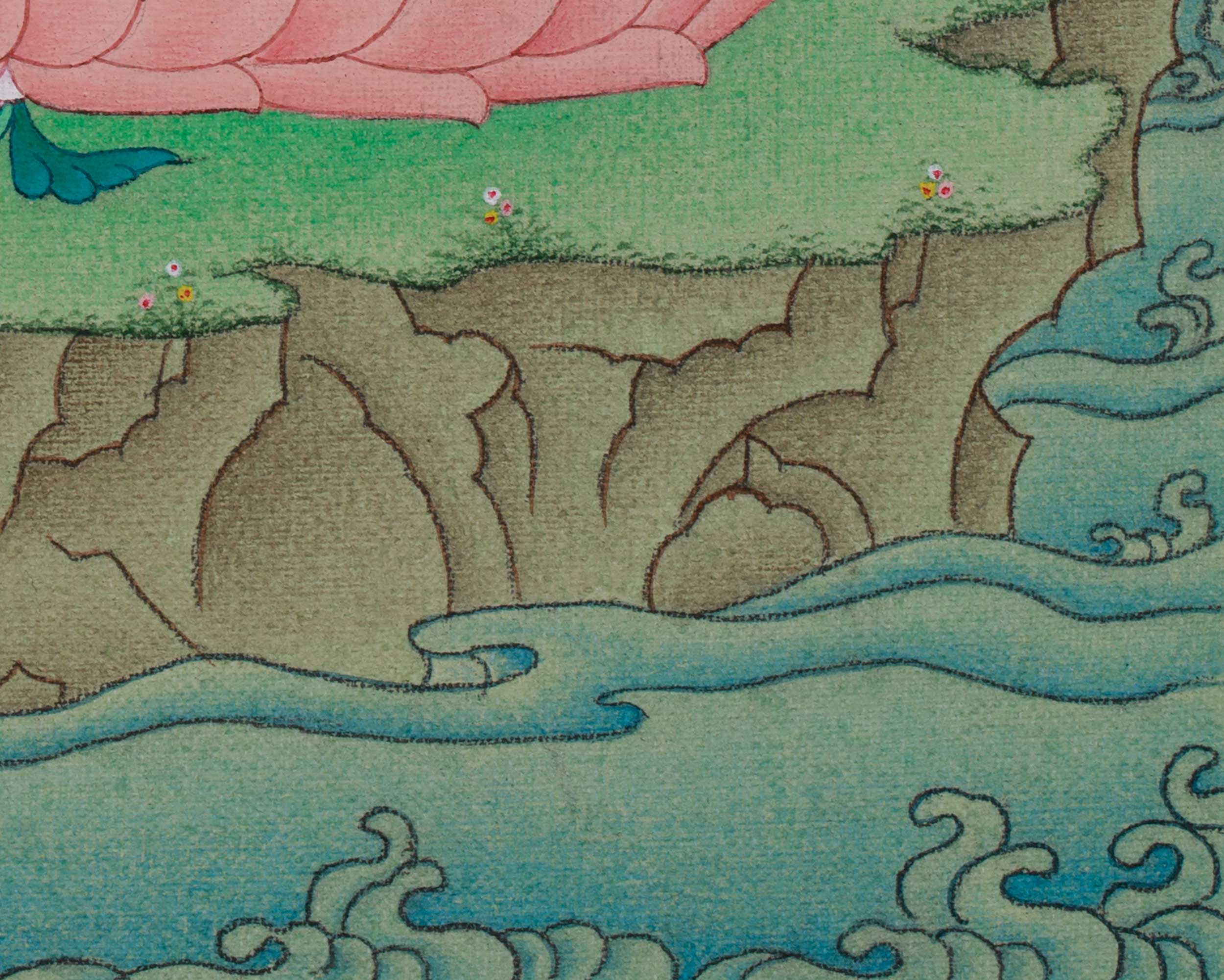 Red Tara Himalayan Artwork | Tibetan Deity of Compassionate Power