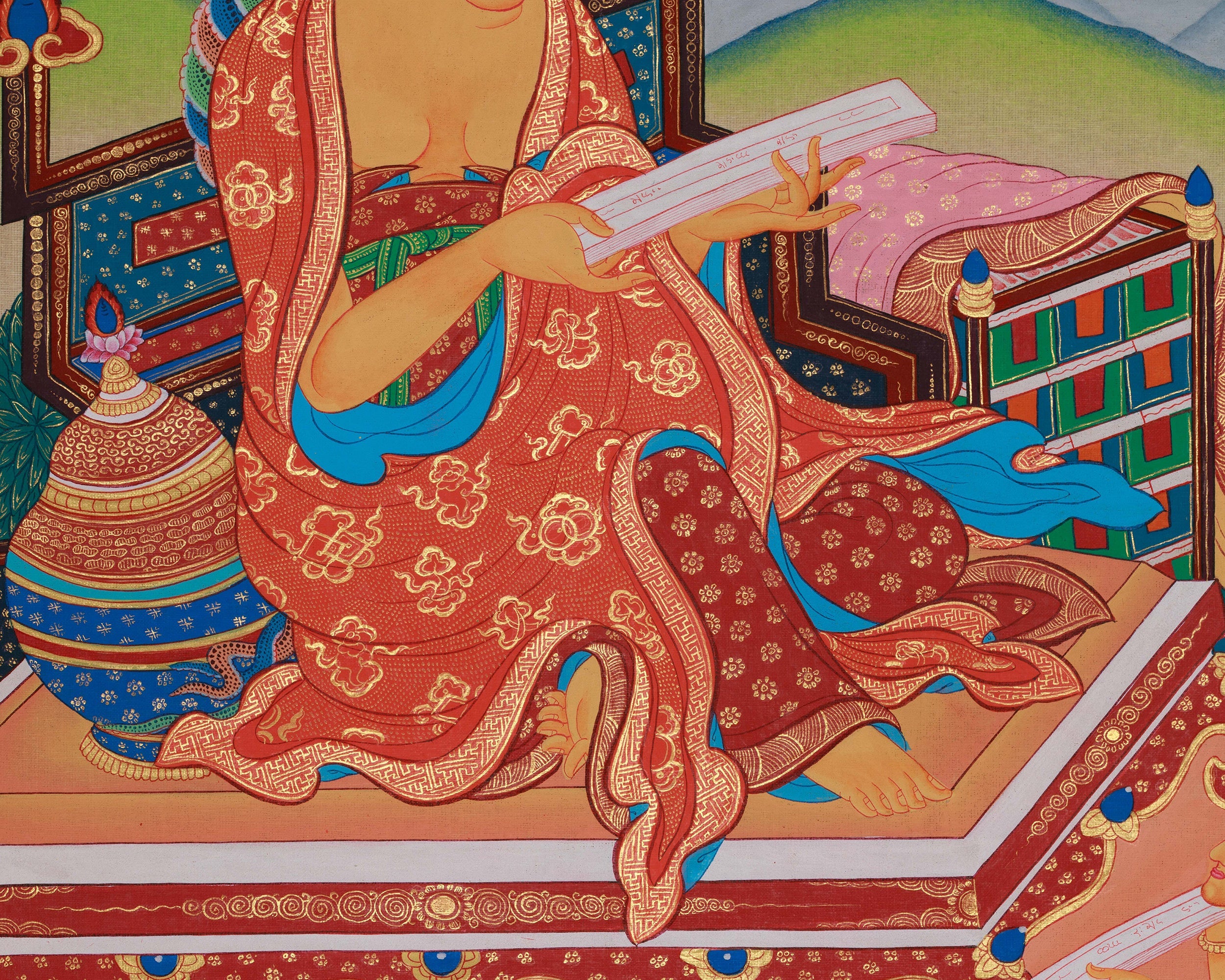 Nagarjuna Sacred Thangka | Buddhist Master Art | Wall Hanging