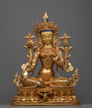 handcrafted-green-tara-statue