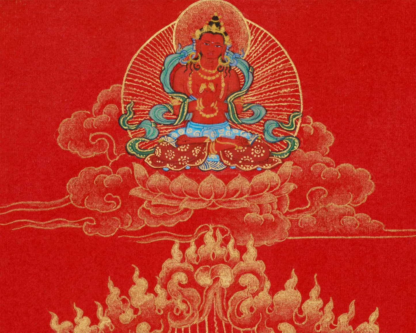 Tantric Goddess Vajrayogini Thangka | The Divine Powerful Red Yogini