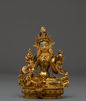 Bodhisattva Green Tara Copper Statue