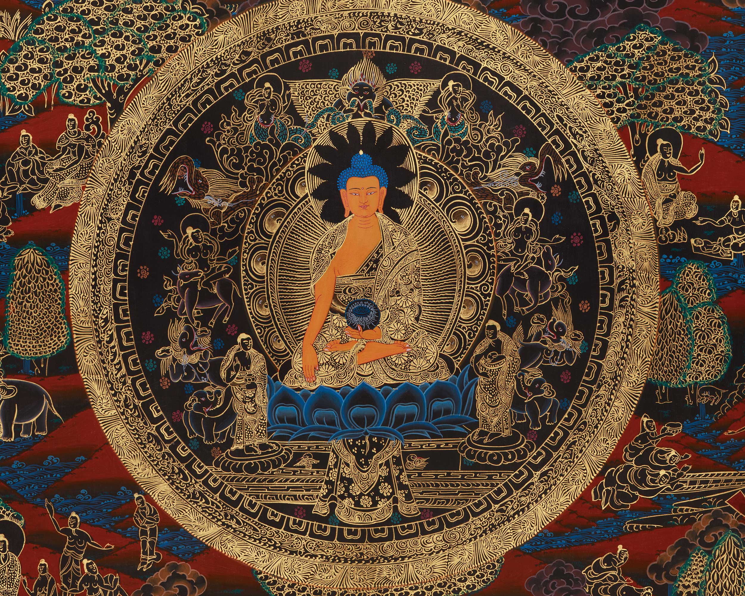 Buddha Life Story Art | Journey of Shakyamuni Buddha Artwork