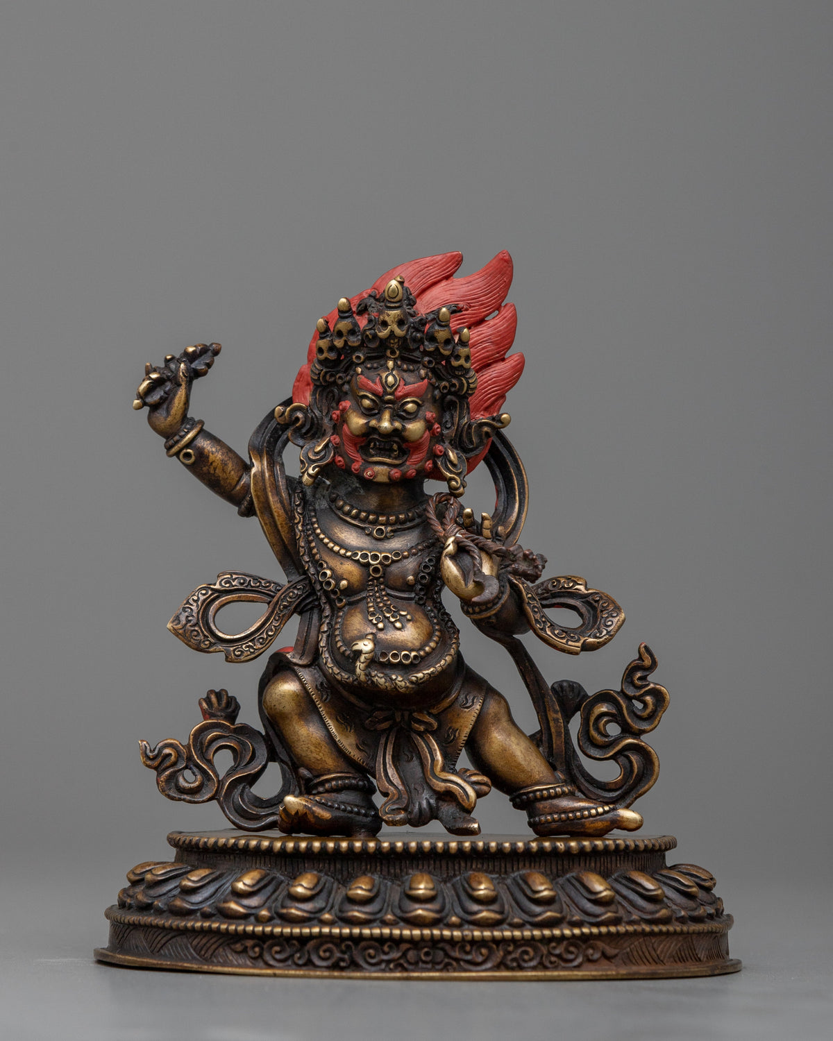 Unveil Intense Energy with the Vajrapani Buddha | Oxidized Copper Artwork