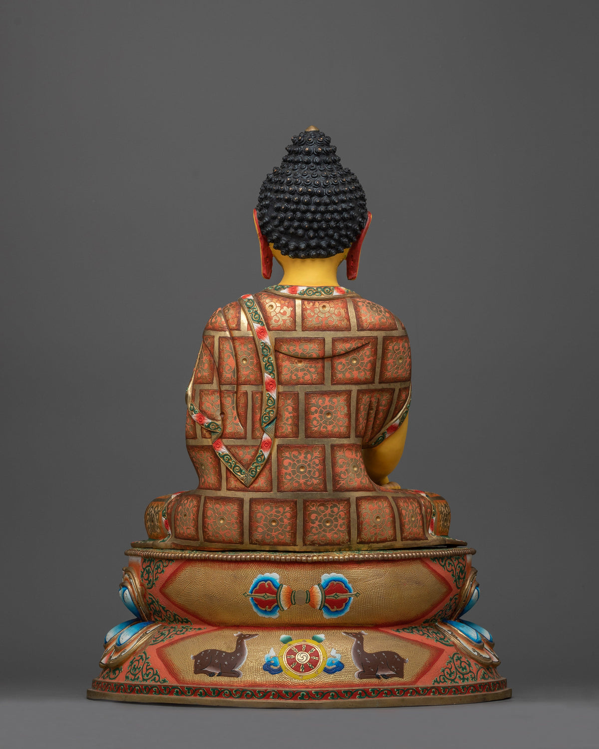 Shakyamuni Buddha Yellow-Hued Statue | Handcrafted Spiritual Emblem