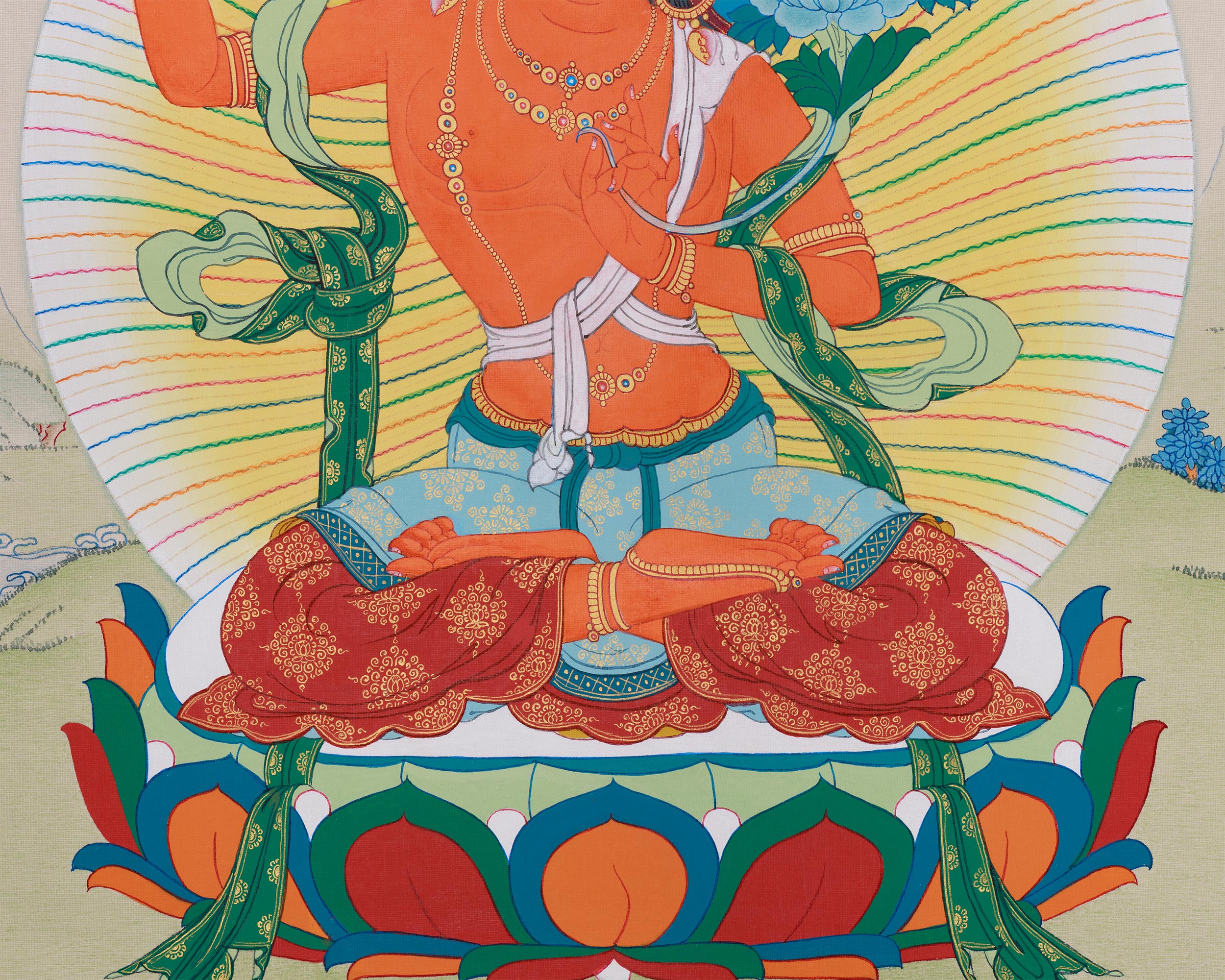 Tibetan Manjushri, Wisdom Deity | Bodhisattva of Knowledge
