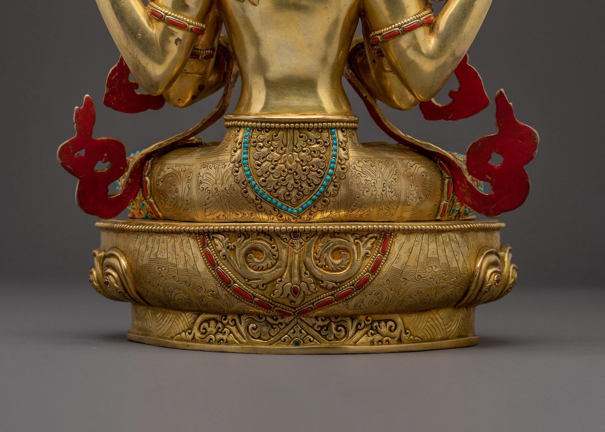 Chenrezig Compassion Deity Sculpture | Tibetan Buddhist Statue
