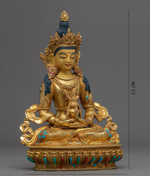 Buddhist Long Life Buddha Mantra Practice Statue | Buddhist Deity of Longevity Statue