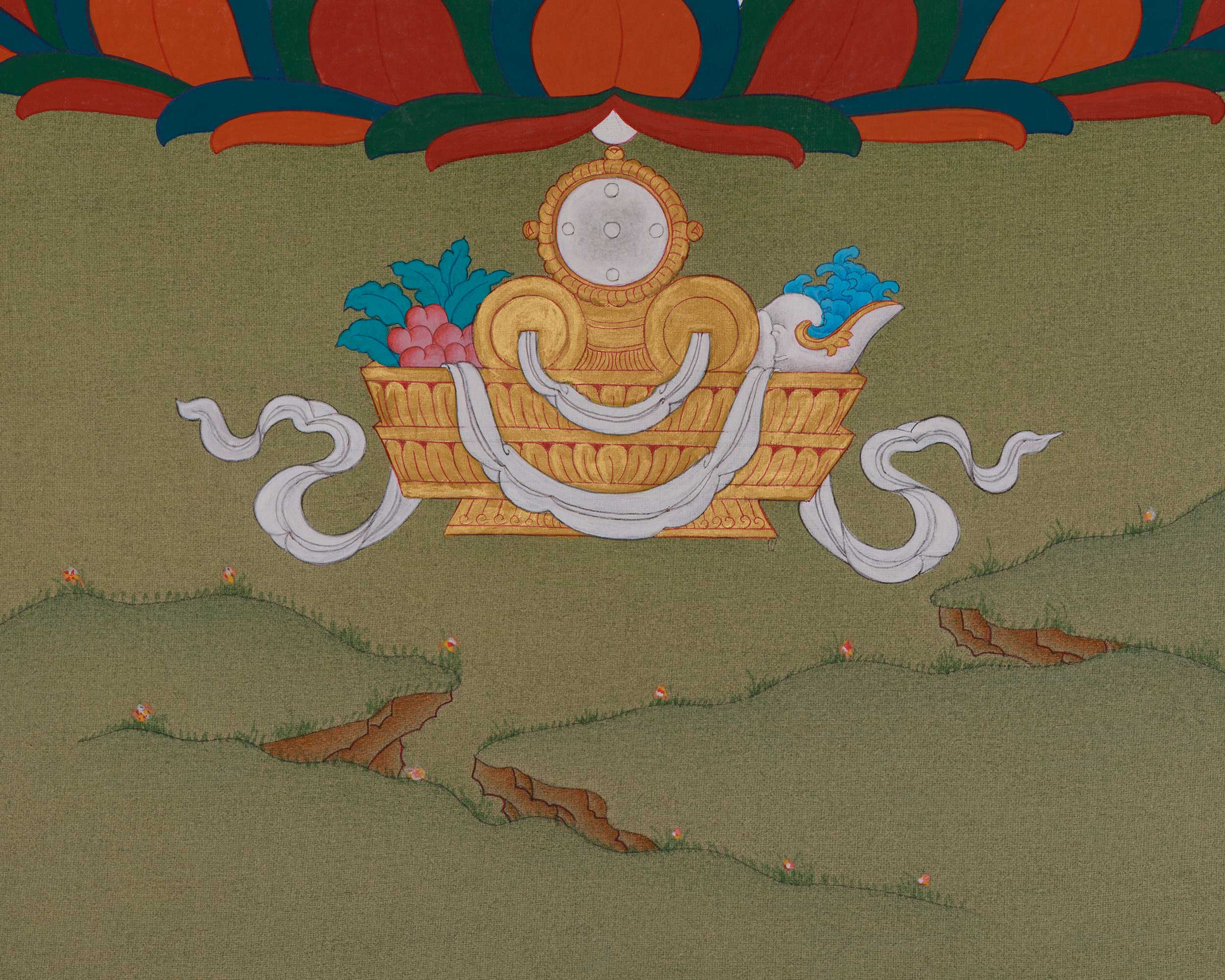 Spiritual Medicine Buddha Thangka | Healing Deity | Bhaishajyaguru Art