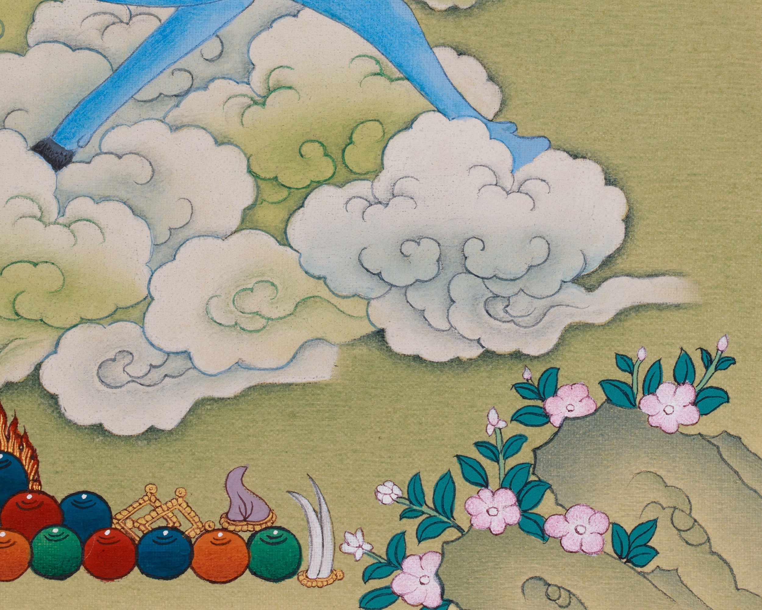 Achi Choki Drolma with Jigten Sumgon Thangka | Wisdom and Compassion Deity