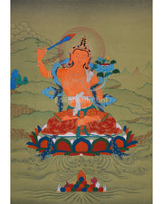 Hand-Painted Manjushri Thangka