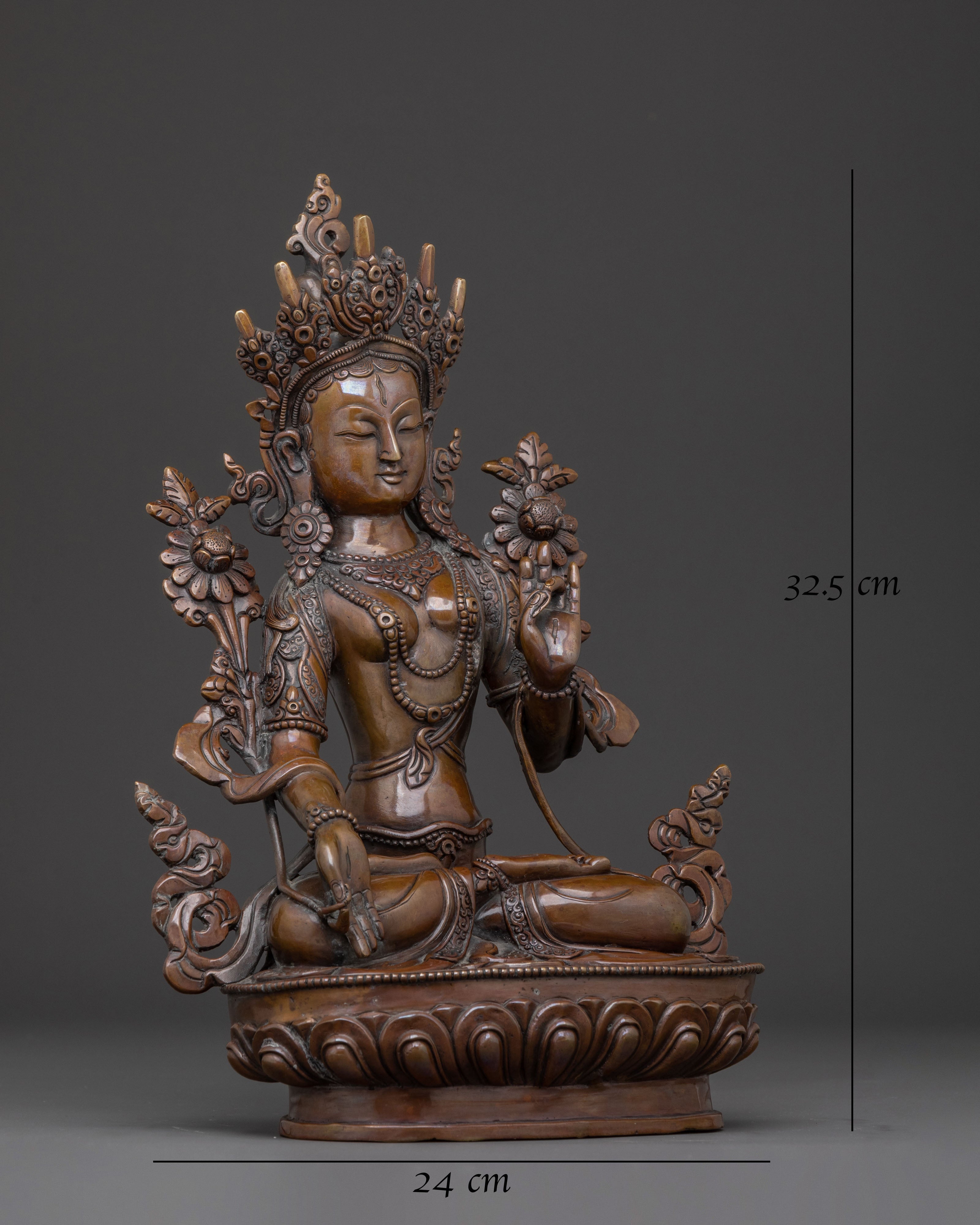 White Tara Spiritual Deity Statue | Embodiment of Compassion, Healing, and Longevity