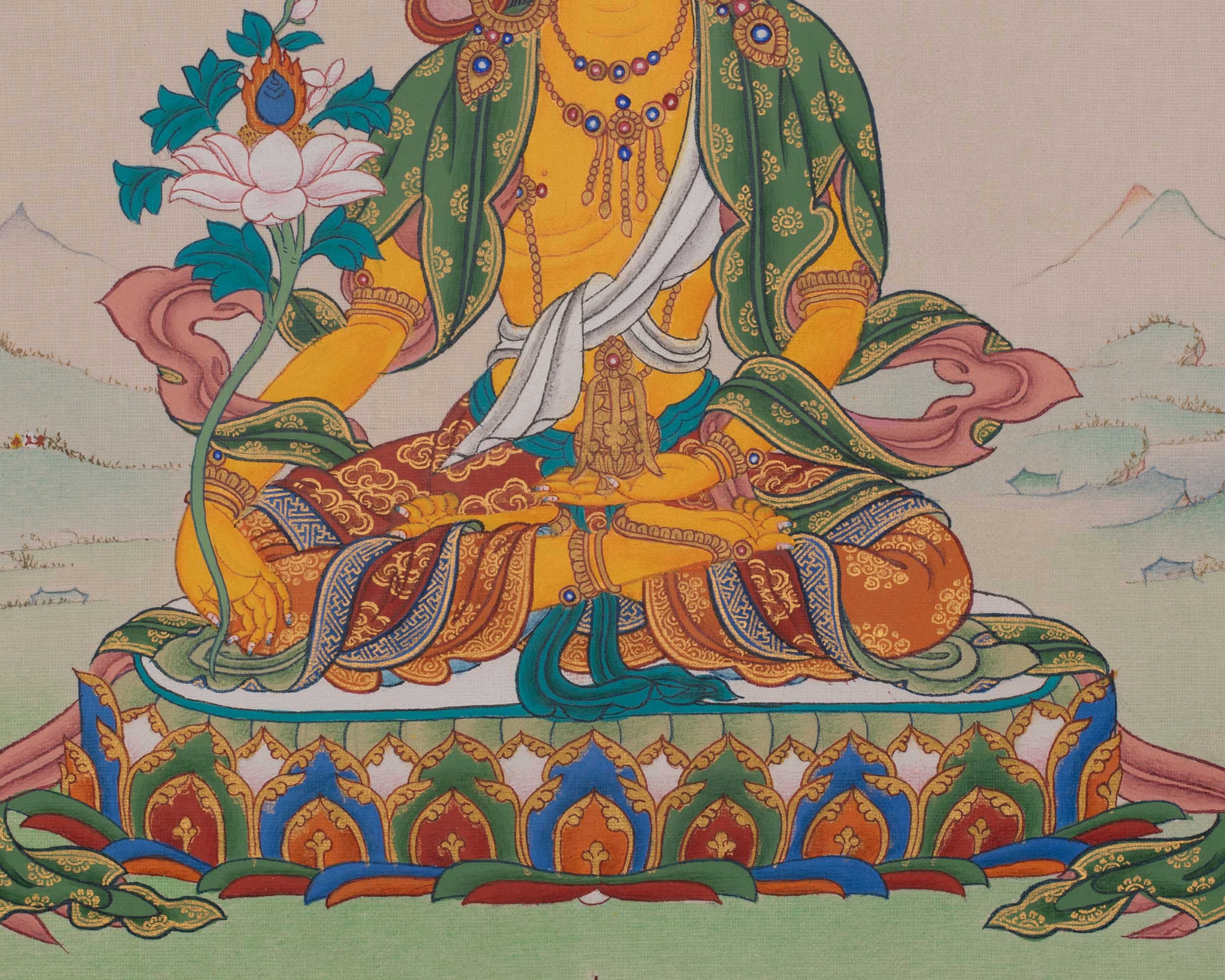 Ksitigarbha Bodhisattva Thangka | Revered Bodhisattva In Mahāyāna Buddhism