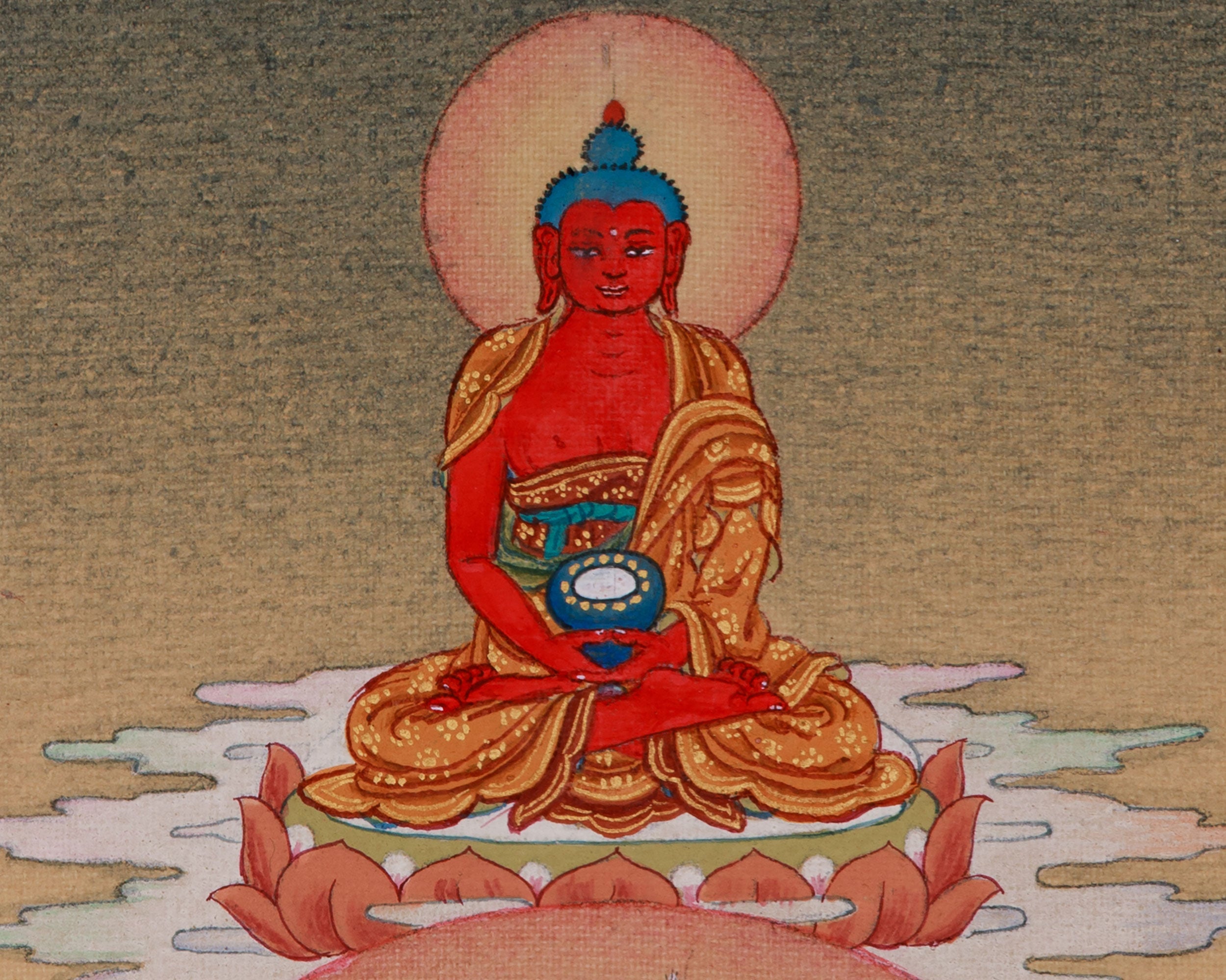 Peaceful Guru Rinpoche With Amitabha Buddha | Second Buddha and Buddha of Longevity