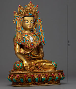 Gautama Siddhartha Buddha | Gold Glided Himalayan Artwork