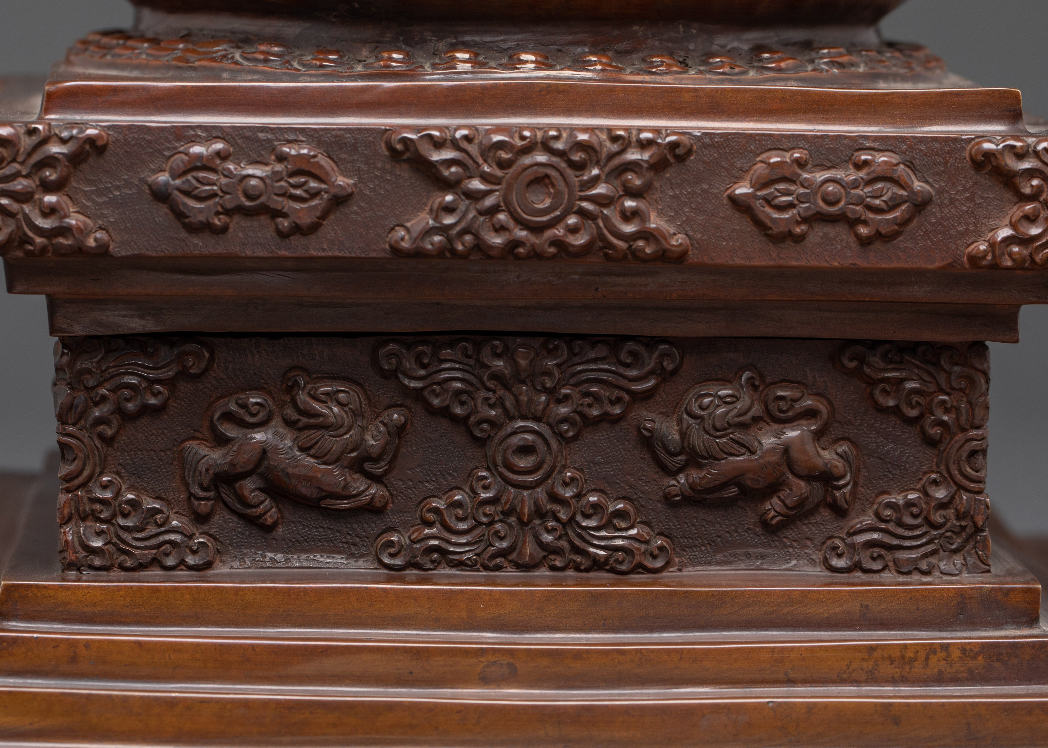 Handcrafted Copper Buddhist Stupa | Tibetan Oxidized Relic for Spiritual Practice