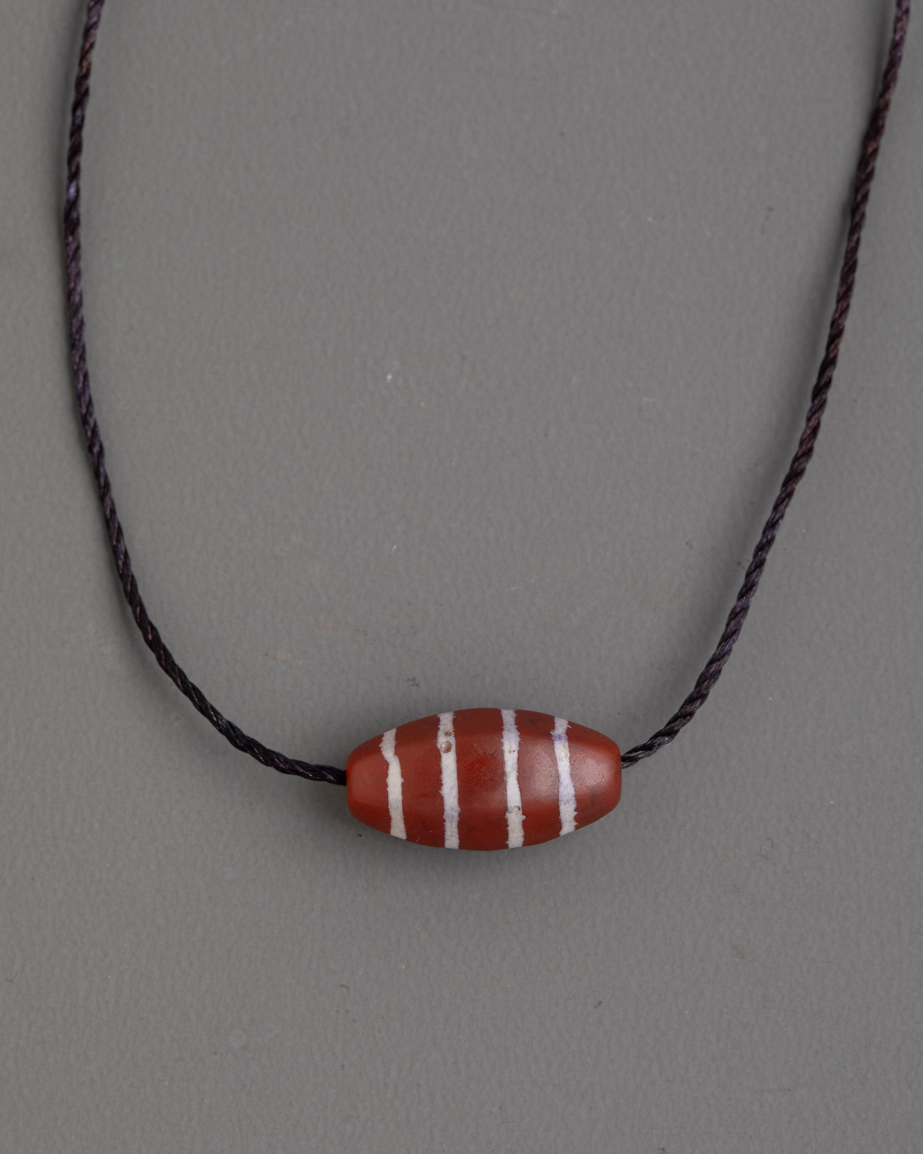 Handcrafted Dzi Locket | Antique Red Chong Dzi Pendant