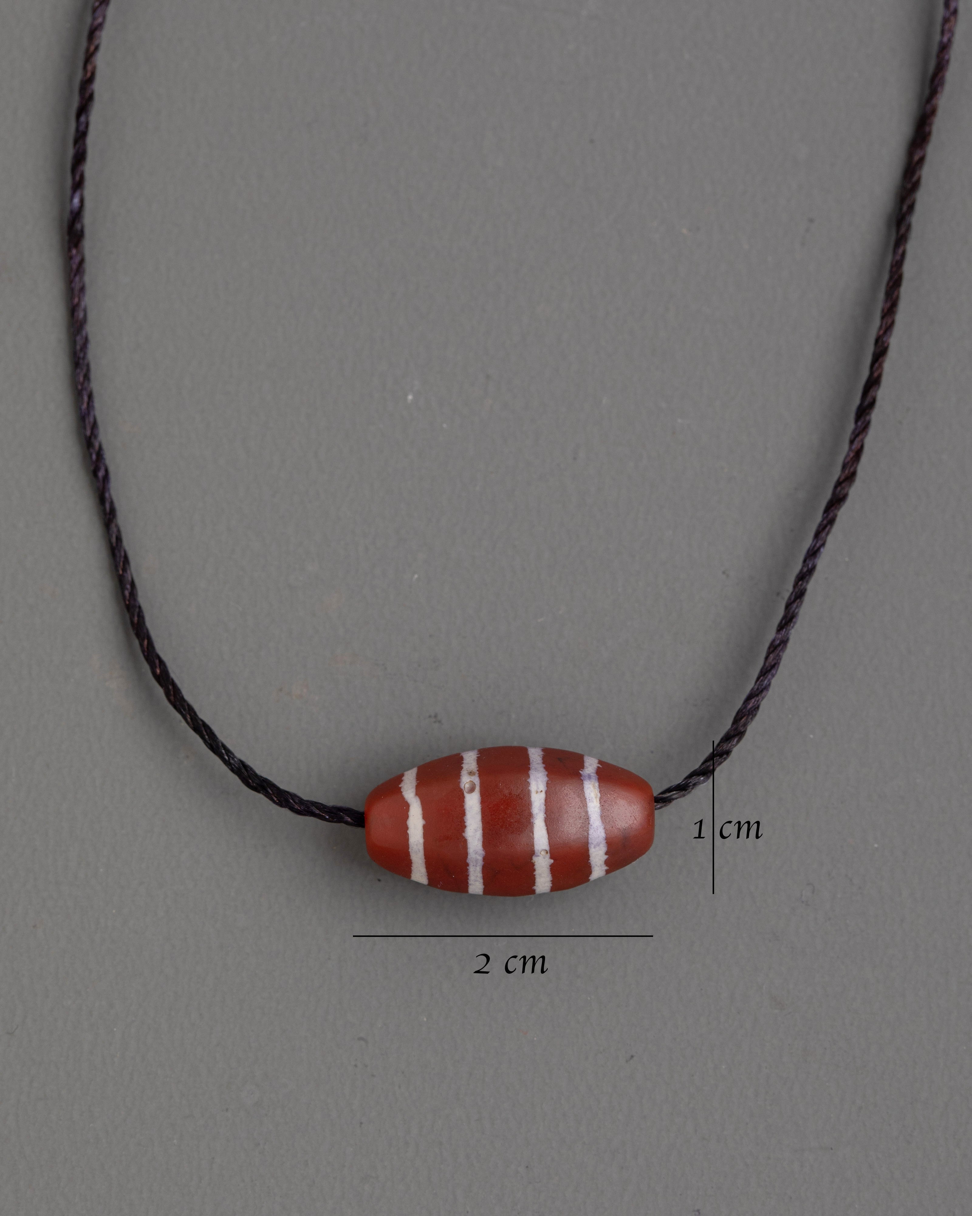 Handcrafted Dzi Locket | Antique Red Chong Dzi Pendant