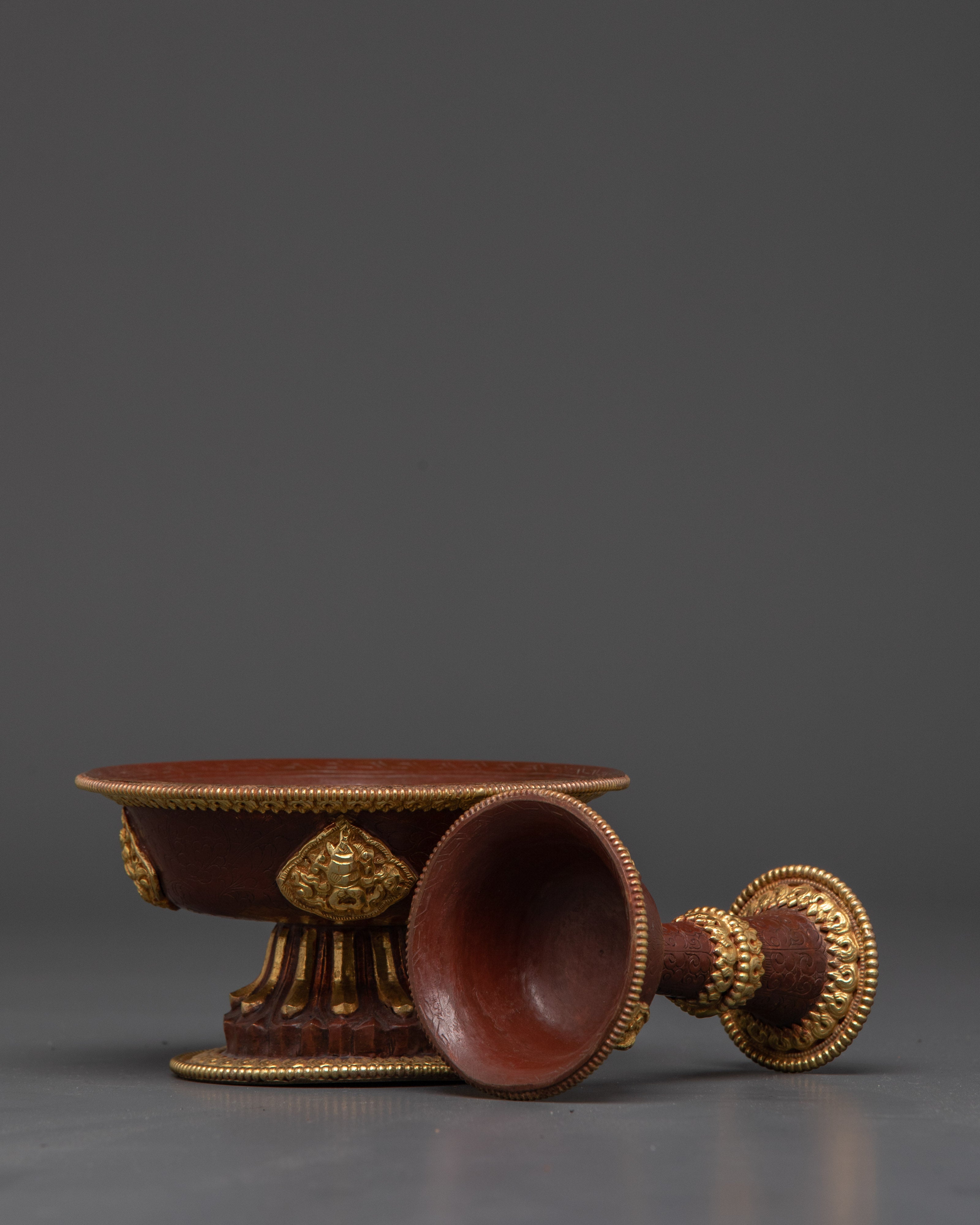 Copper Serkyem Set for Offering | Spiritual Decor for Altar