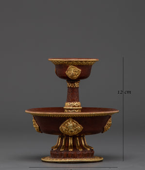 Copper Serkyem Set for Offering | Spiritual Decor for Altar