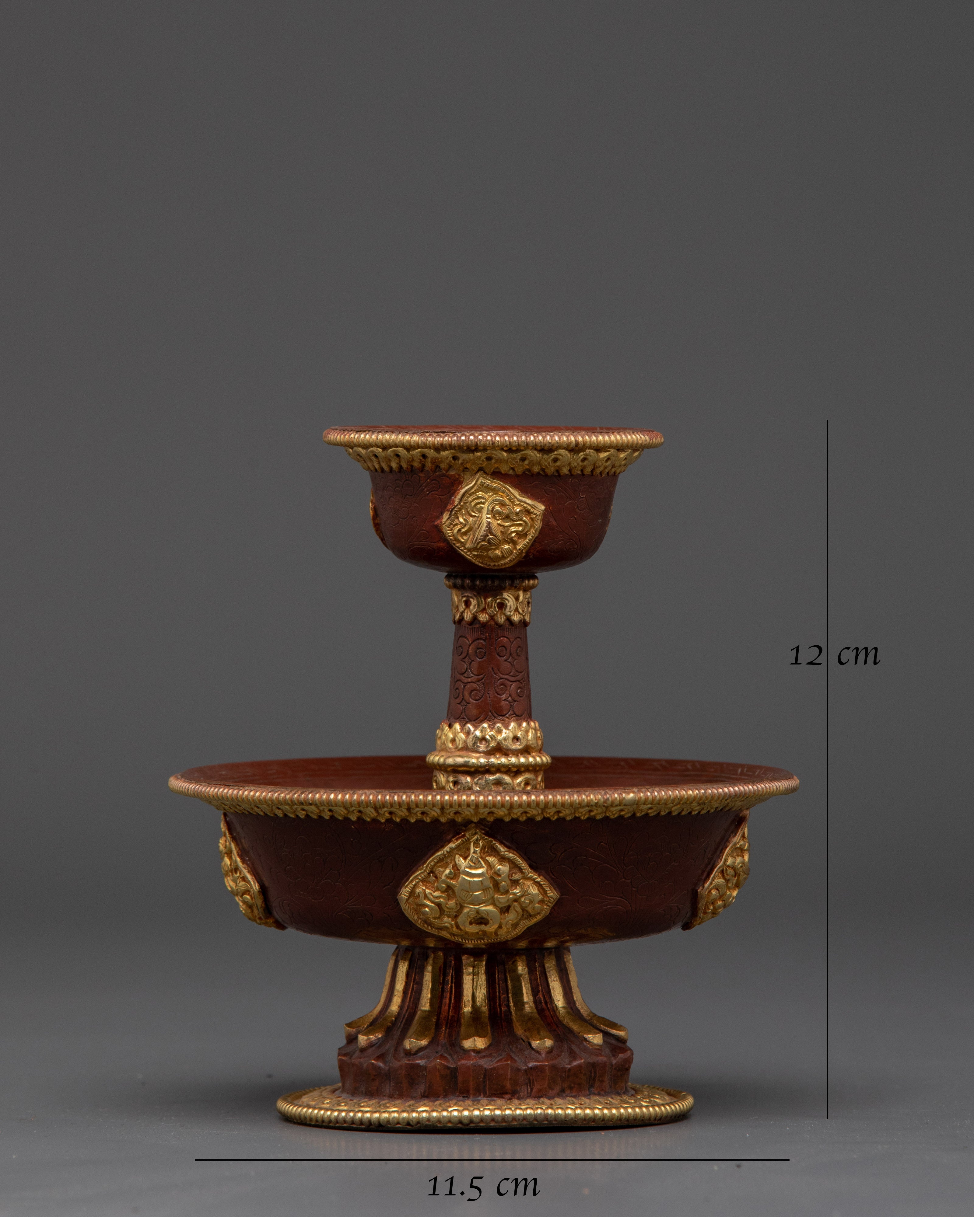 Copper Serkyem Set for Offering | Spiritual Decor for Altar