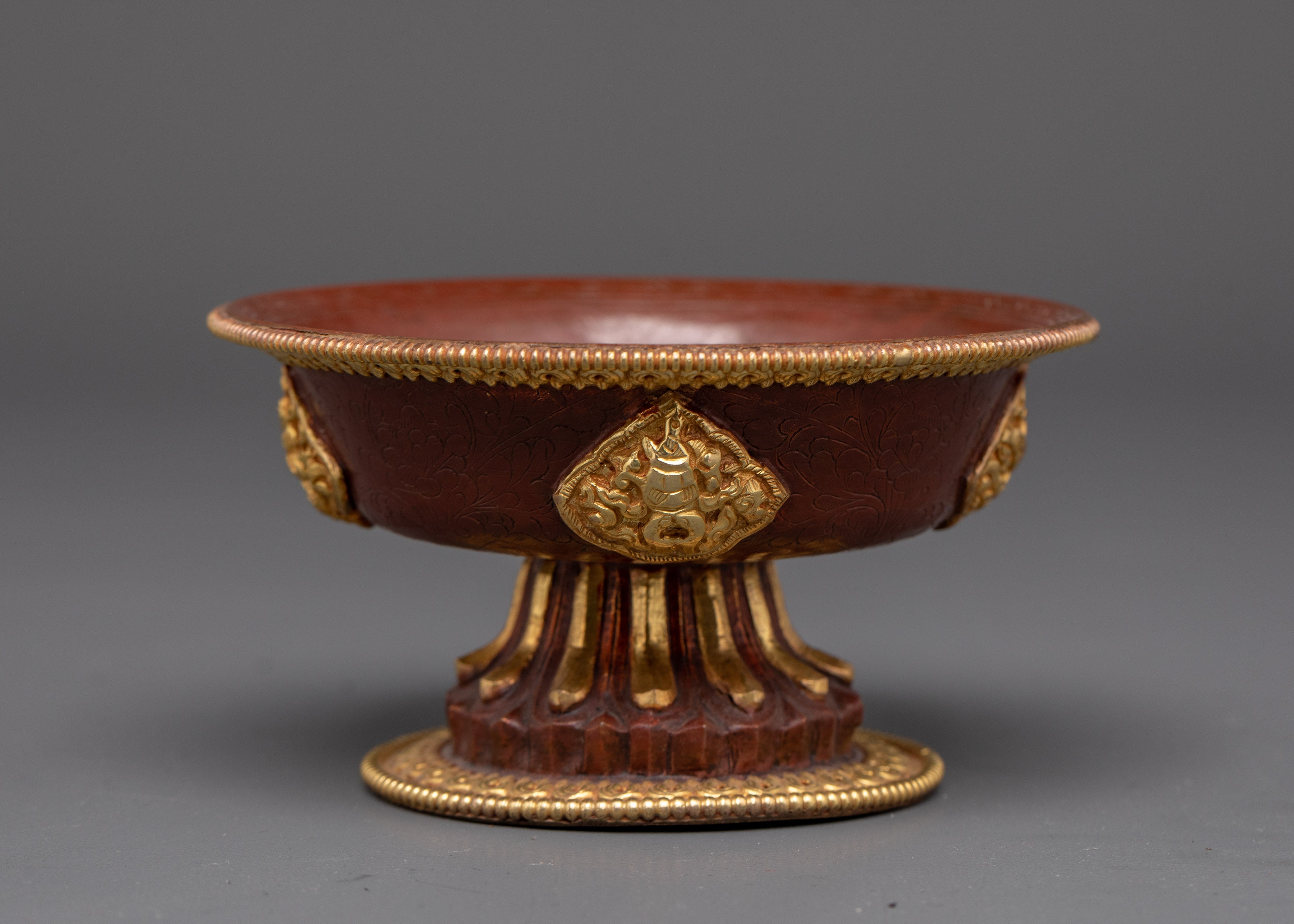 Copper Serkyem Set for Offering | Spiritual Decor for Altar