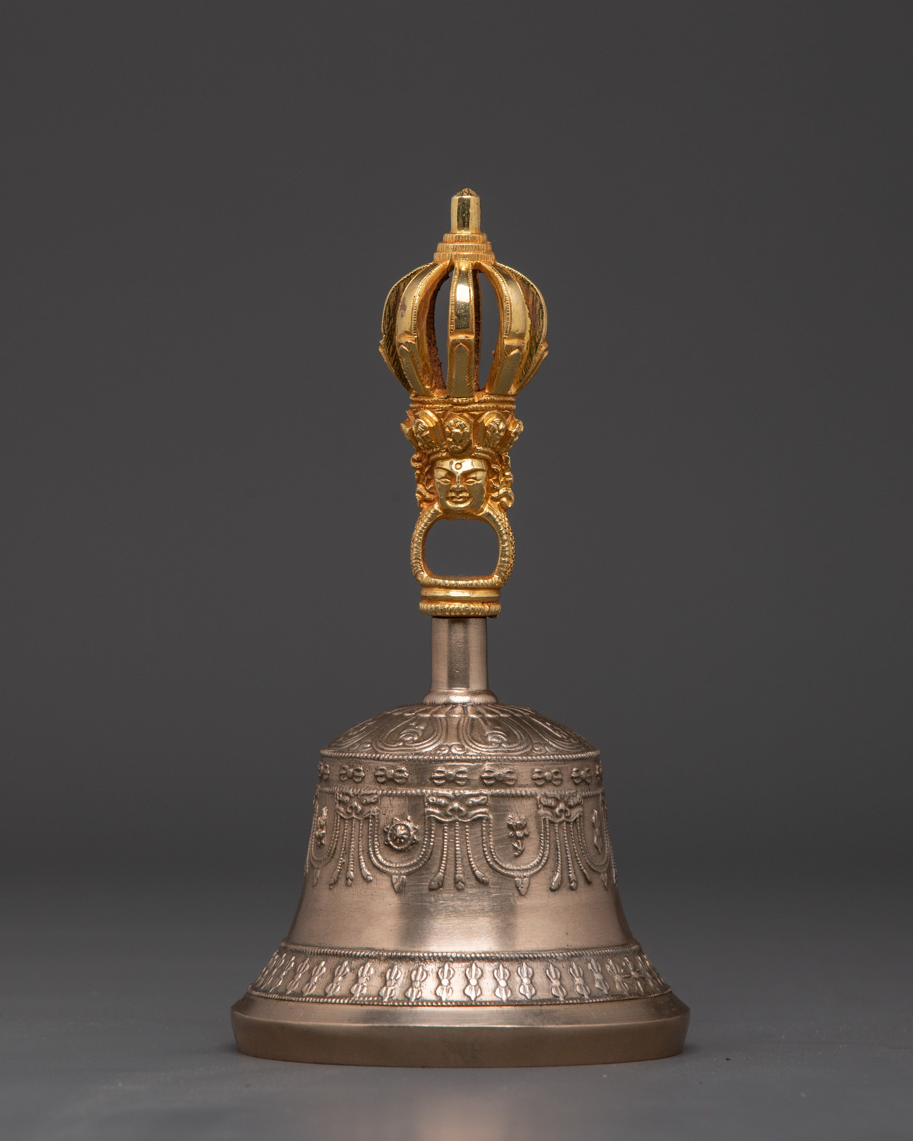 Brass Vajra and Bell for Ritual Ceremonies | Tibetan Buddhist Bell and Vajra