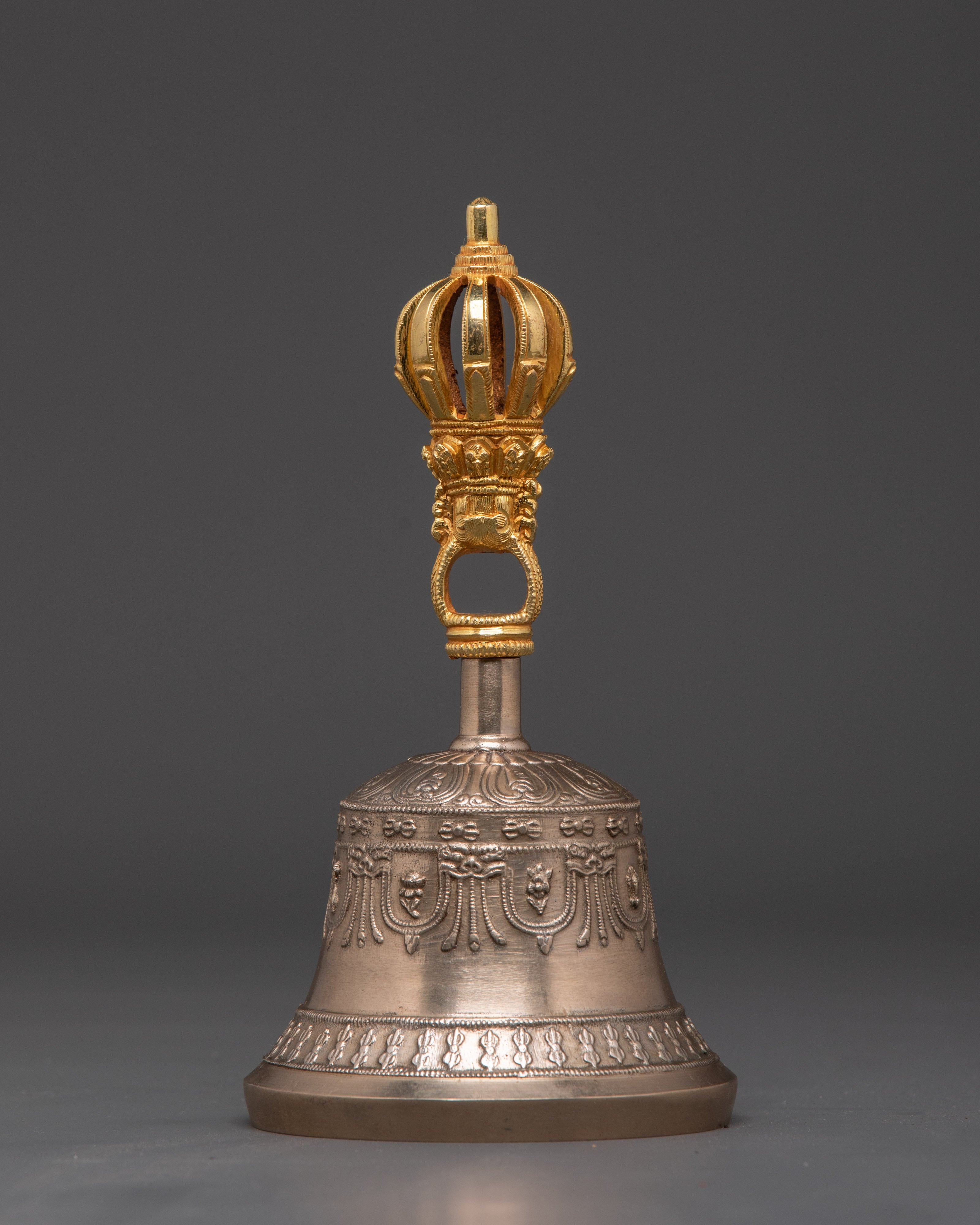Brass Vajra and Bell for Ritual Ceremonies | Tibetan Buddhist Bell and Vajra