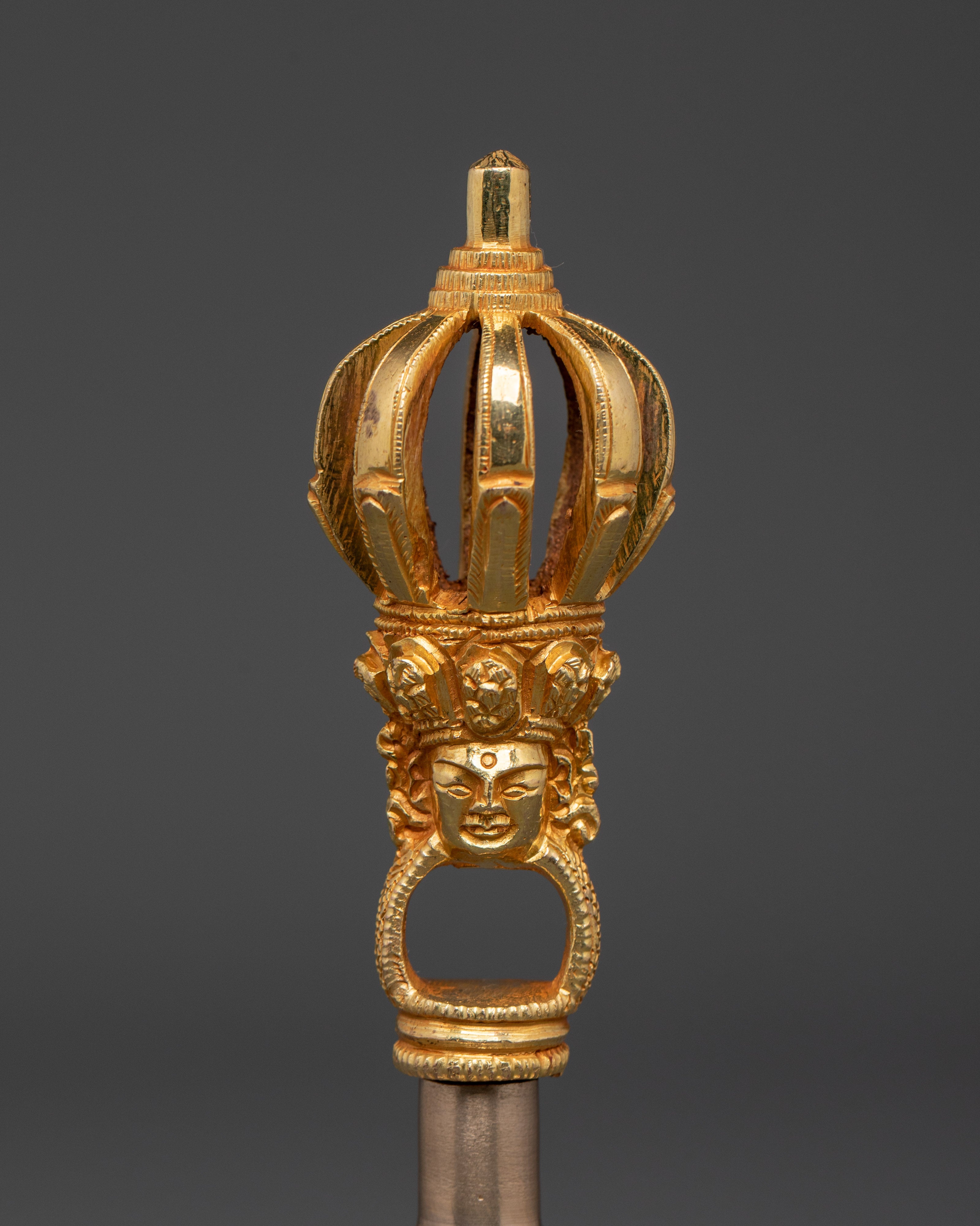 Brass Vajra and Bell for Ritual Ceremonies | Tibetan Buddhist Bell and Vajra