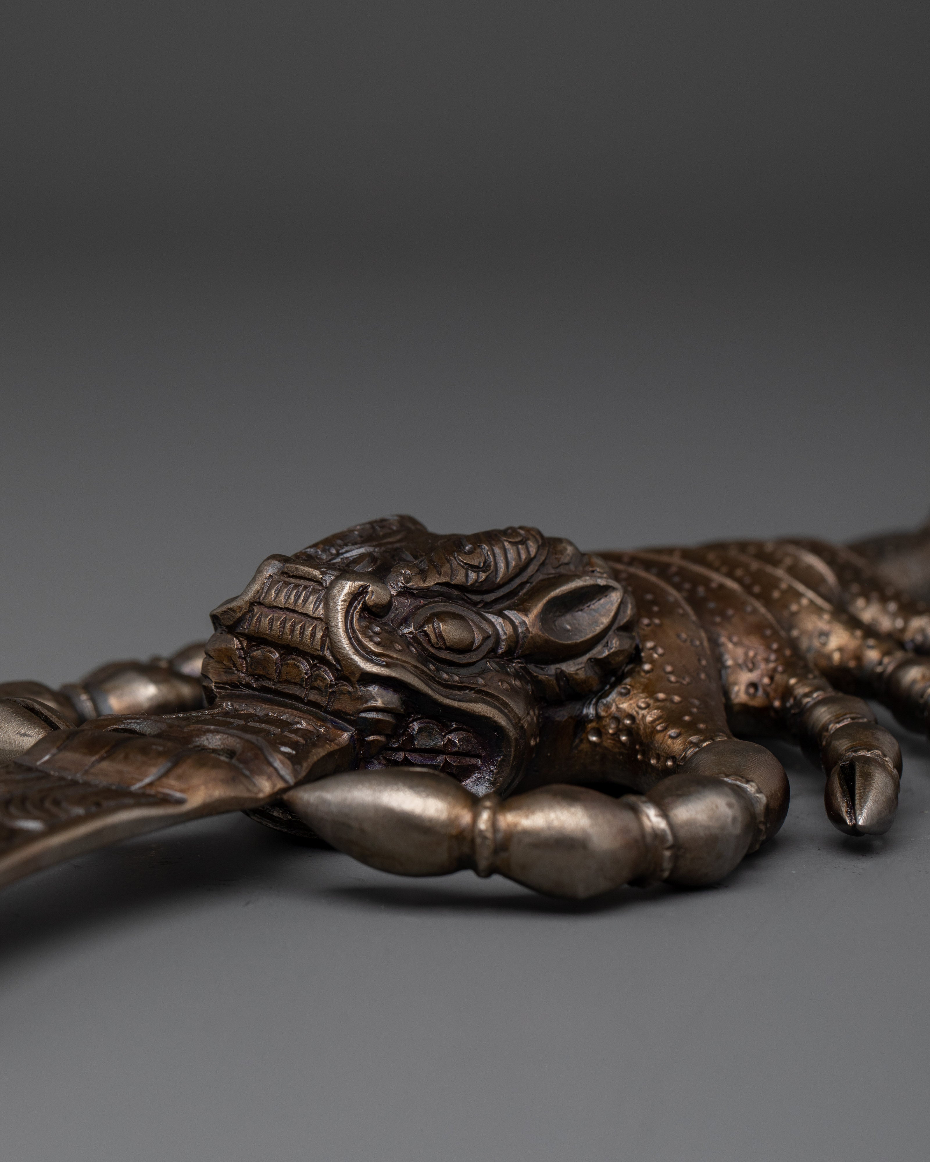 Iron Scorpion Decor with Tibetan Ritual Demon Handle
