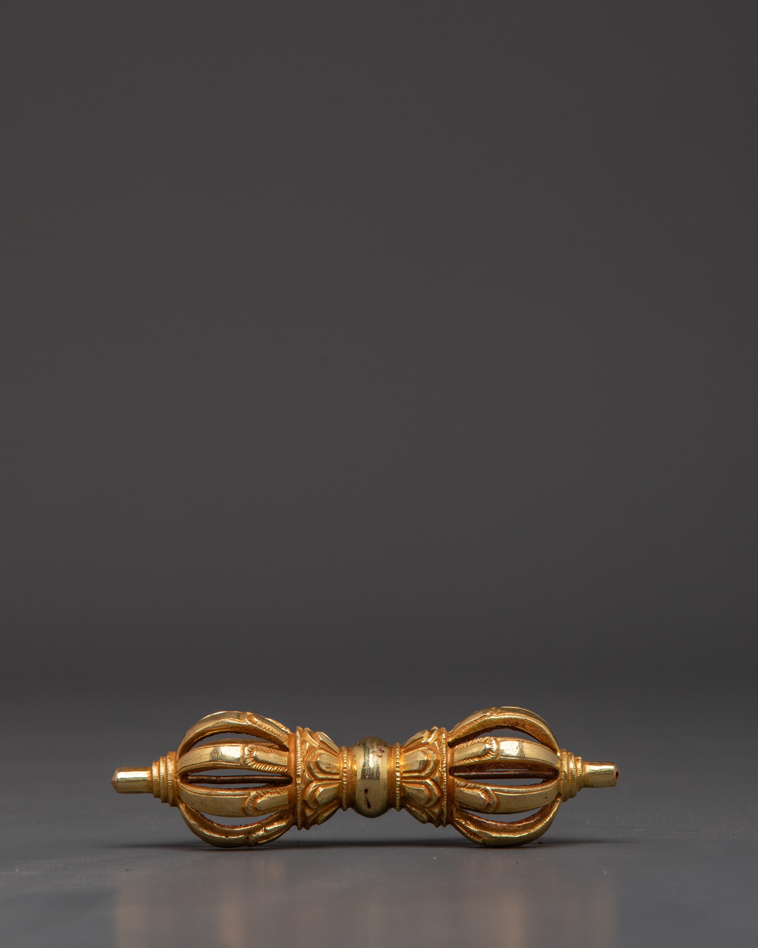 Brass Vajra and Bell for Ritual Ceremonies | Tibetan Buddhist Bell and Vajra