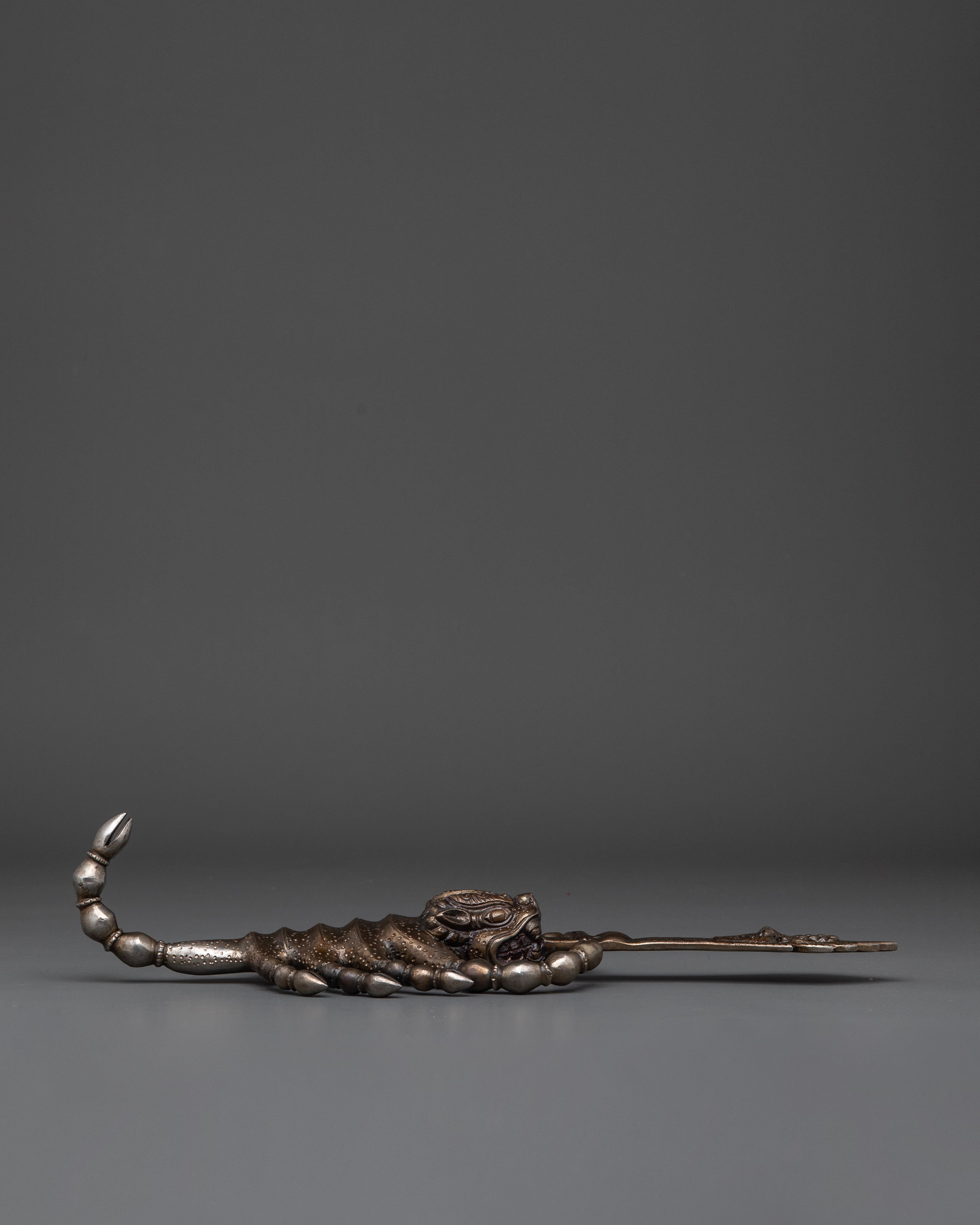 Iron Scorpion Decor with Tibetan Ritual Demon Handle