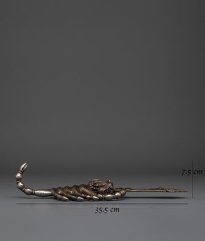 Iron Scorpion Decor with Tibetan Ritual Demon Handle
