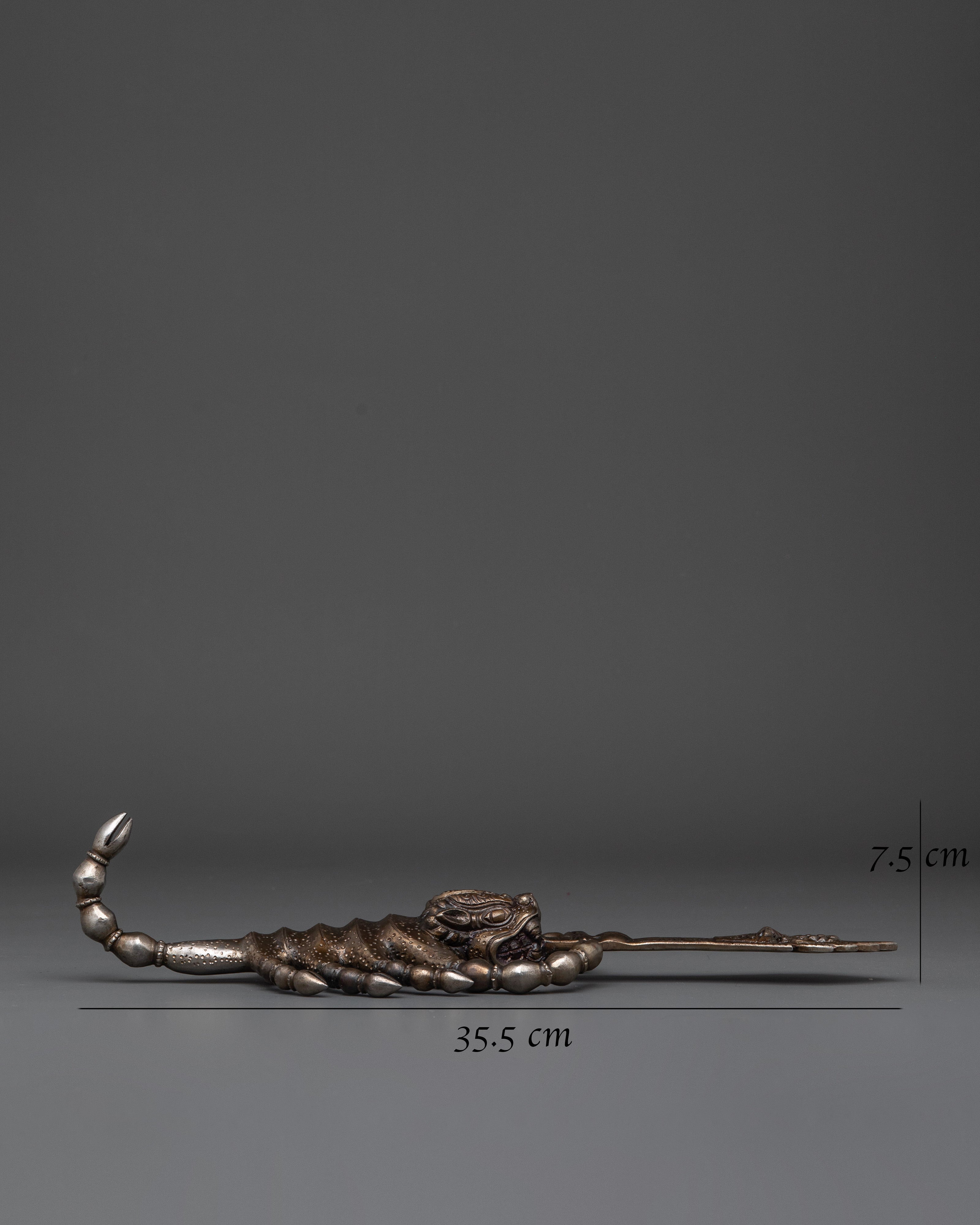 Iron Scorpion Decor with Tibetan Ritual Demon Handle
