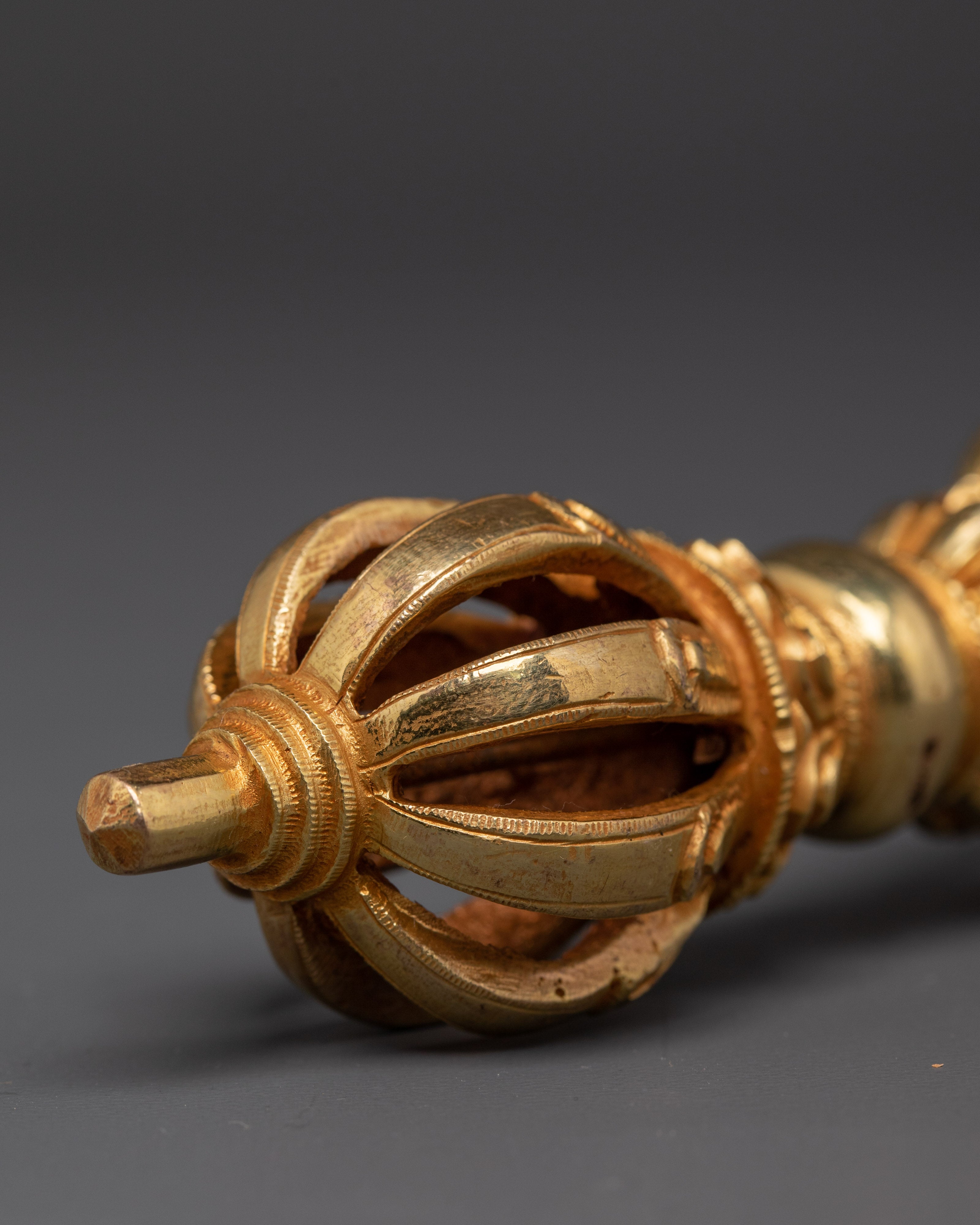 Brass Vajra and Bell for Ritual Ceremonies | Tibetan Buddhist Bell and Vajra