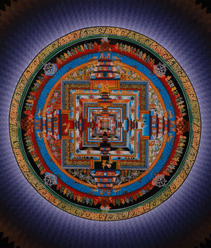 Rainbow Kalachakra Mandala Thangka | The Wheel of Time and Spiritual Awakening