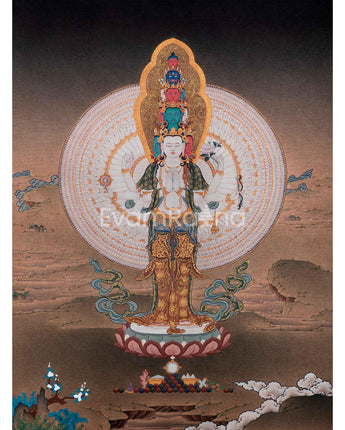1000 Armed Avalokiteshvara Thangka Print