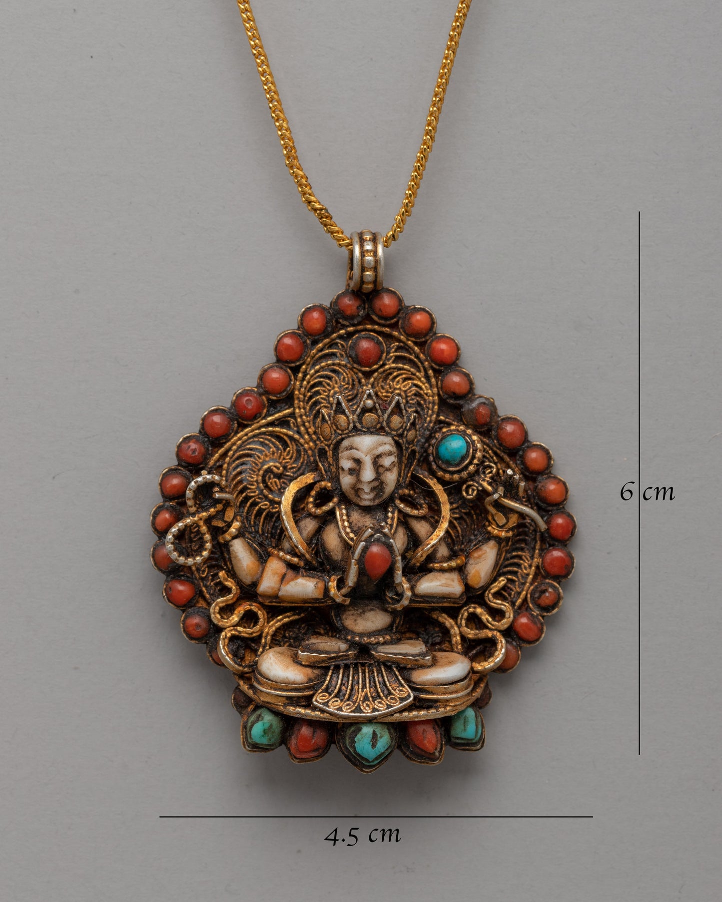 Handicraft Buddhist Filigree Locket | Meditation & Spiritual Wear