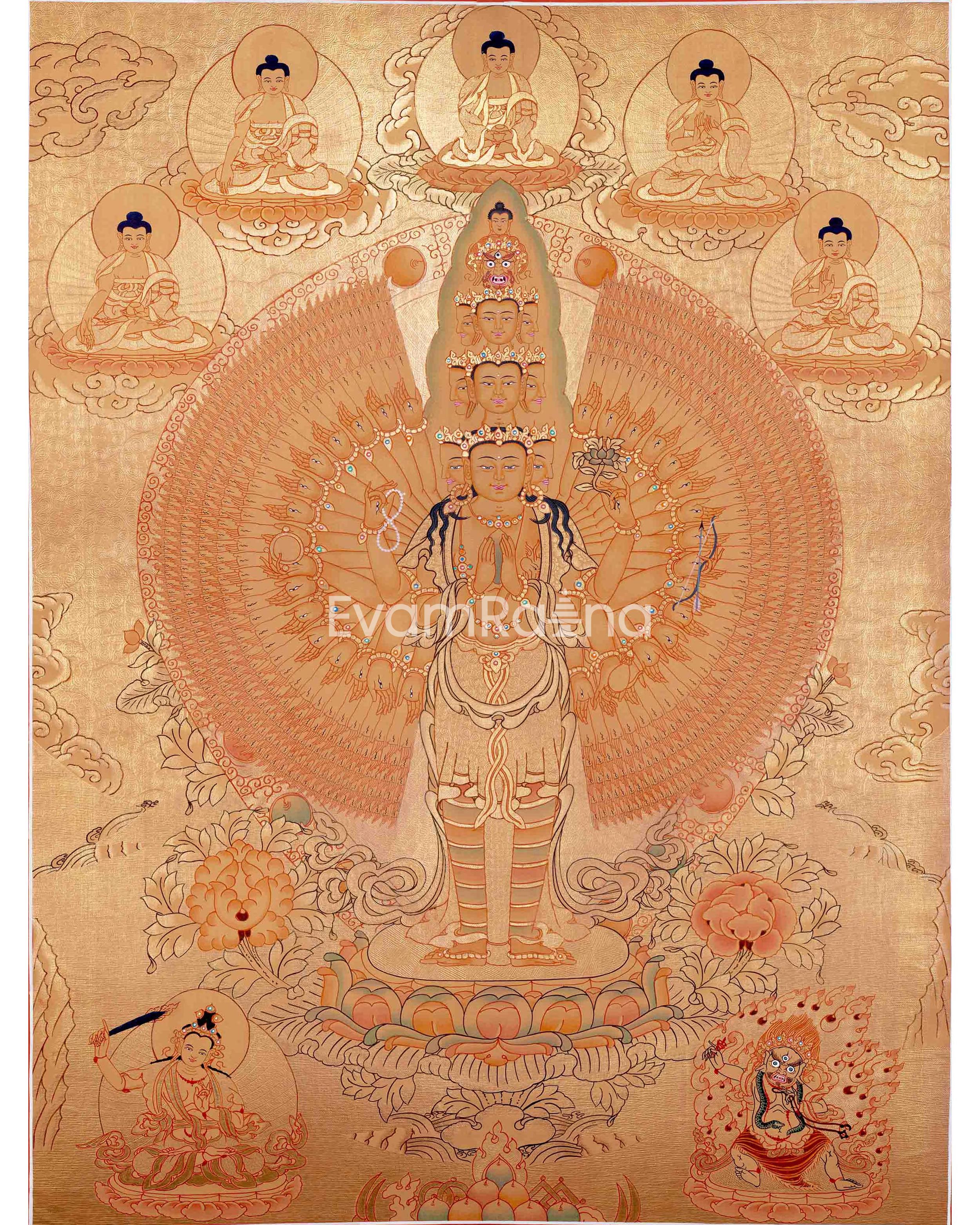 1000 Armed Avalokiteshvara Thangka Art