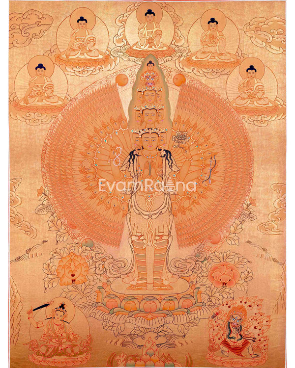 1000 Armed Avalokiteshvara Thangka Art 