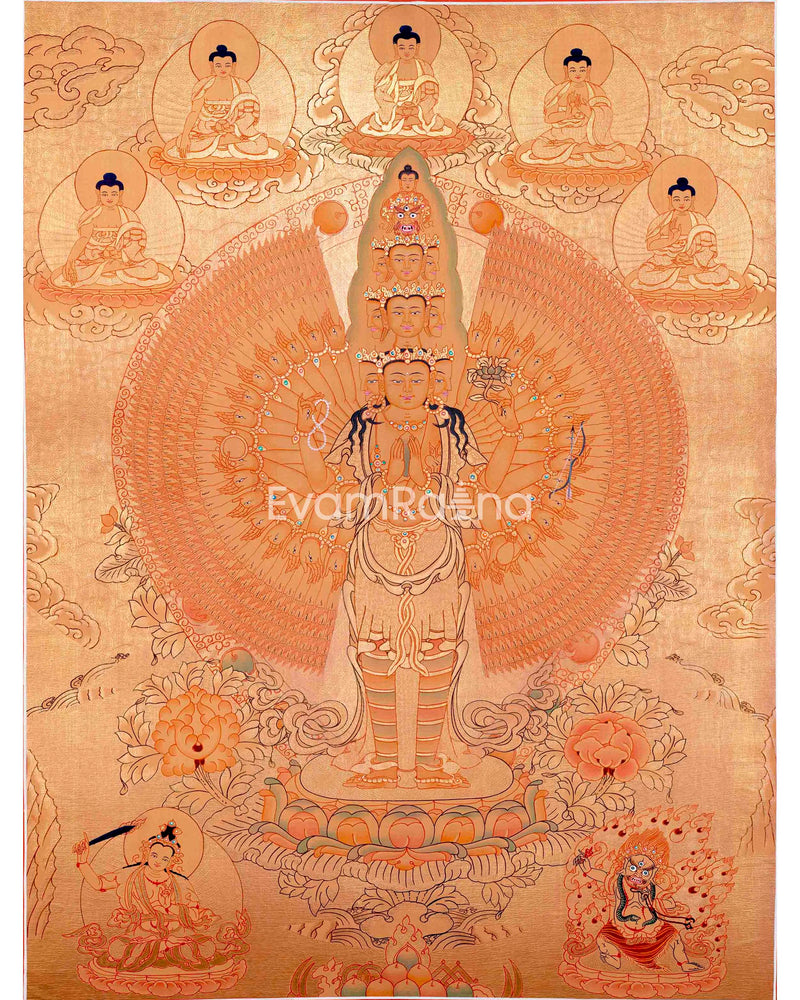 1000 Armed Avalokiteshvara Thangka Art 