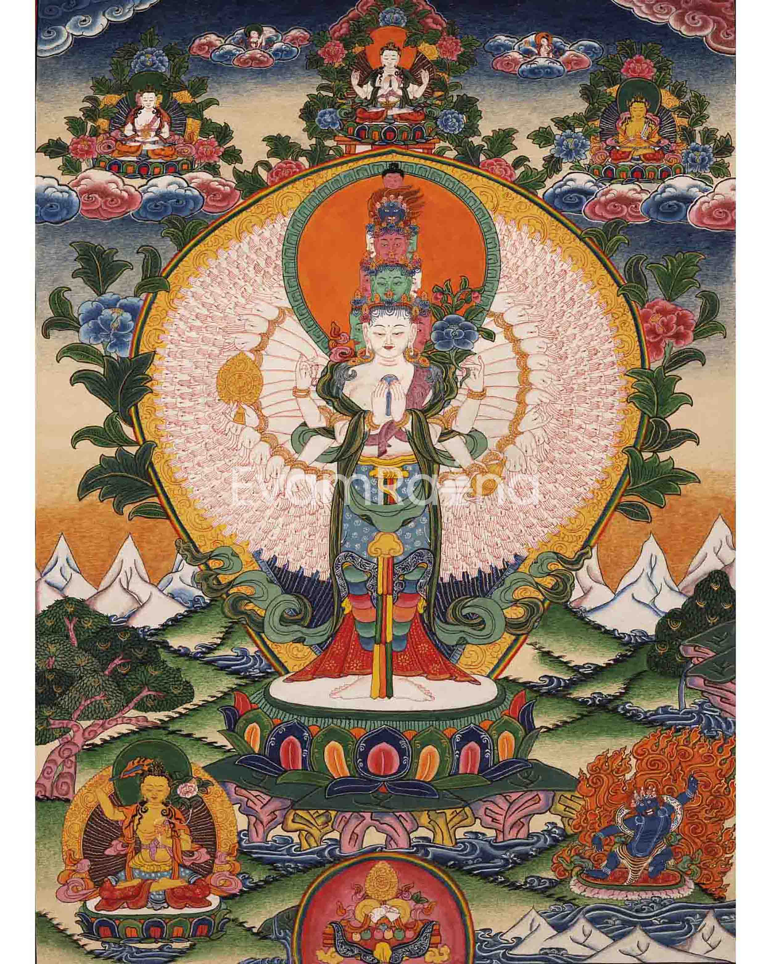 1000 Armed Avalokiteshvara Thangka