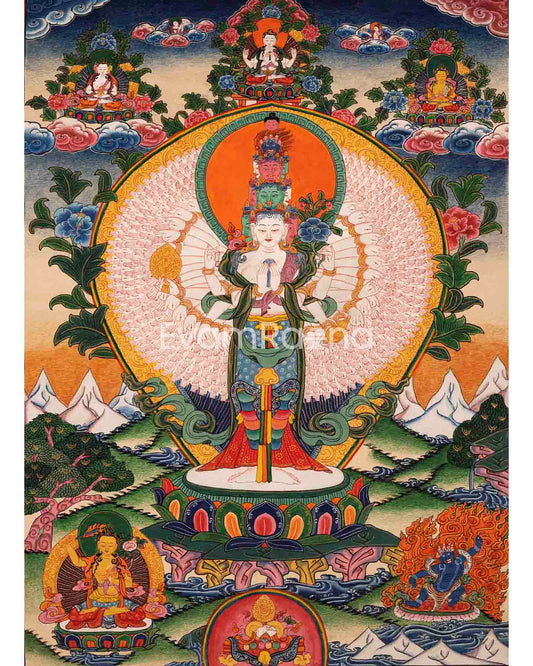 1000 Armed Avalokiteshvara Thangka