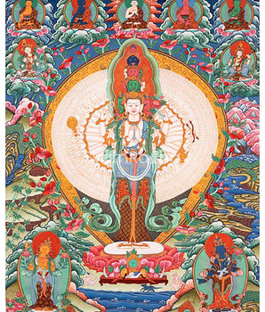 1000 Armed Avalokiteshvara Thangka