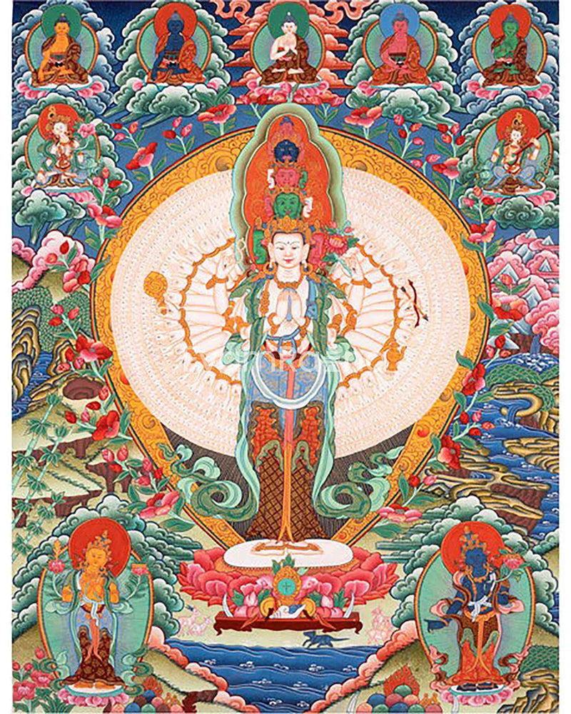 1000 Armed Avalokiteshvara Thangka