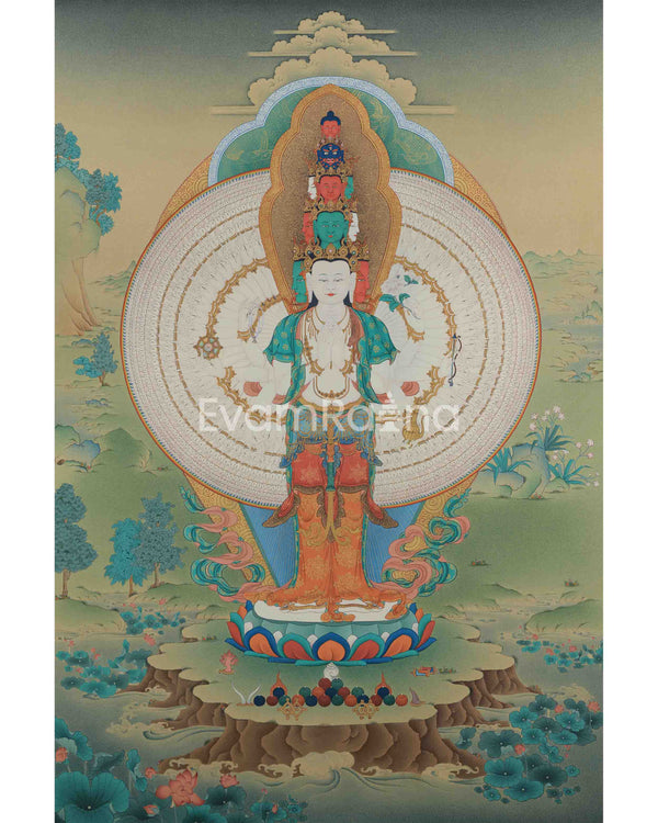 Avalokiteshvara Thangka Print