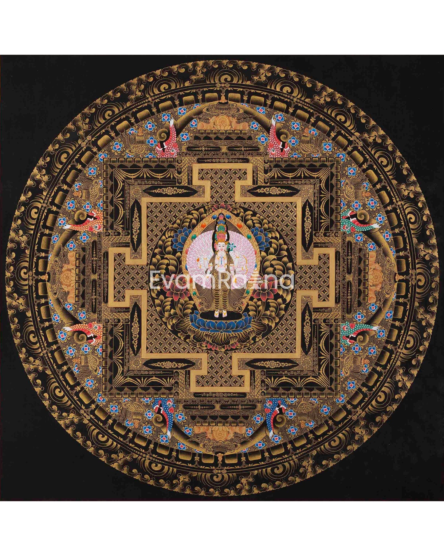 1000 Armed Chengrezig Mandala | Avalokiteshvara | Wheel of Time Thangka