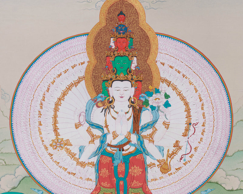 1000 Armed Chenrezig with Manjushri and Vajrapani | Compassion, Wisdom & Power