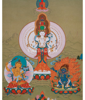 1000 arm Buddha, Avalokiteshvara Thangka
