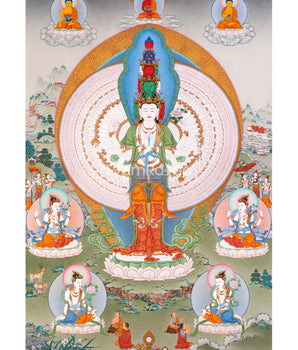 1000 Armed Chenresig Thangka Print